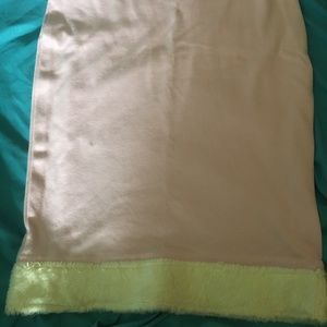 Hand Made Organic Cotton Skirt w Vegan Fur